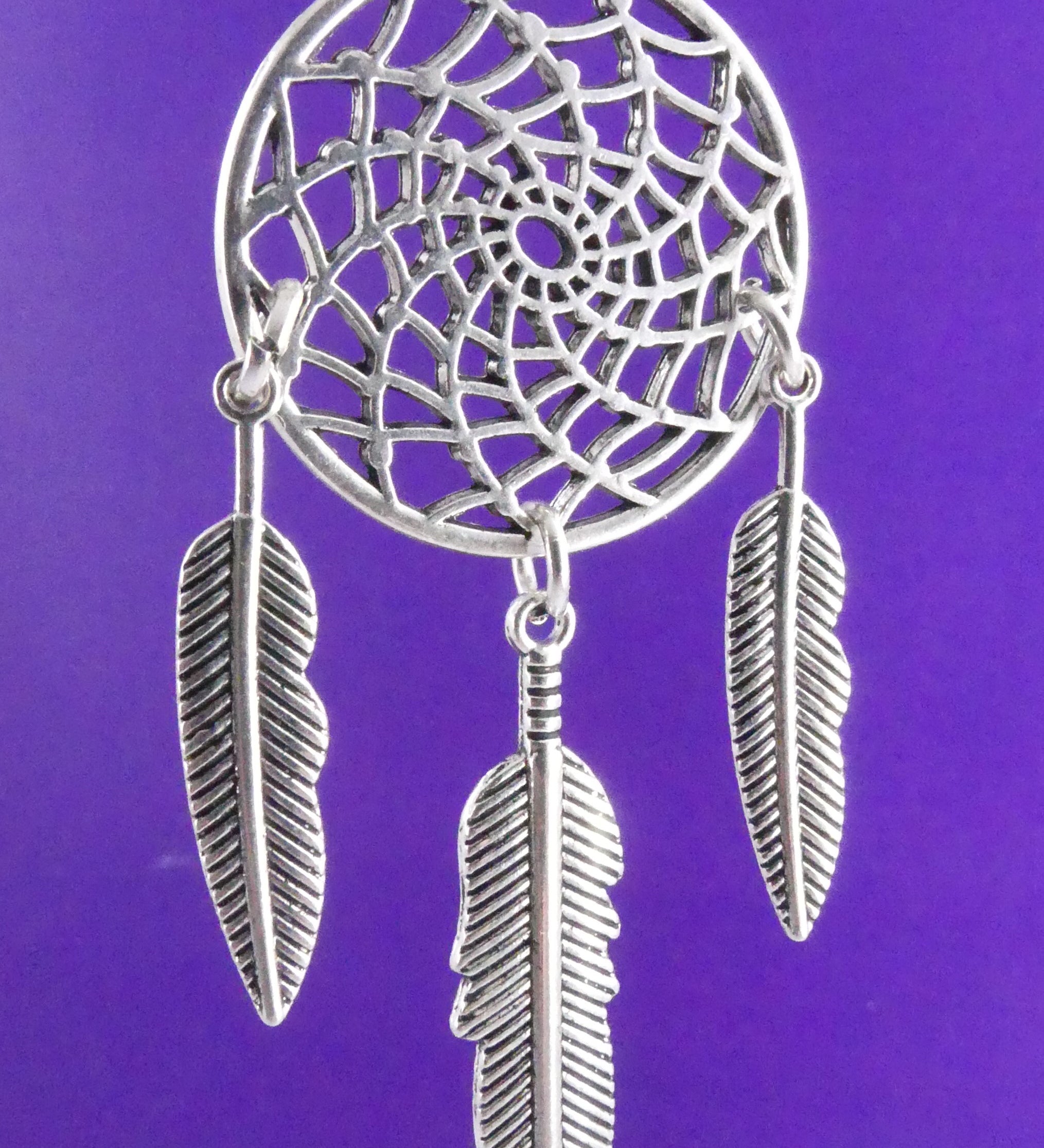 Pendentif - Attrape-rêve Argent antique (1 pce)