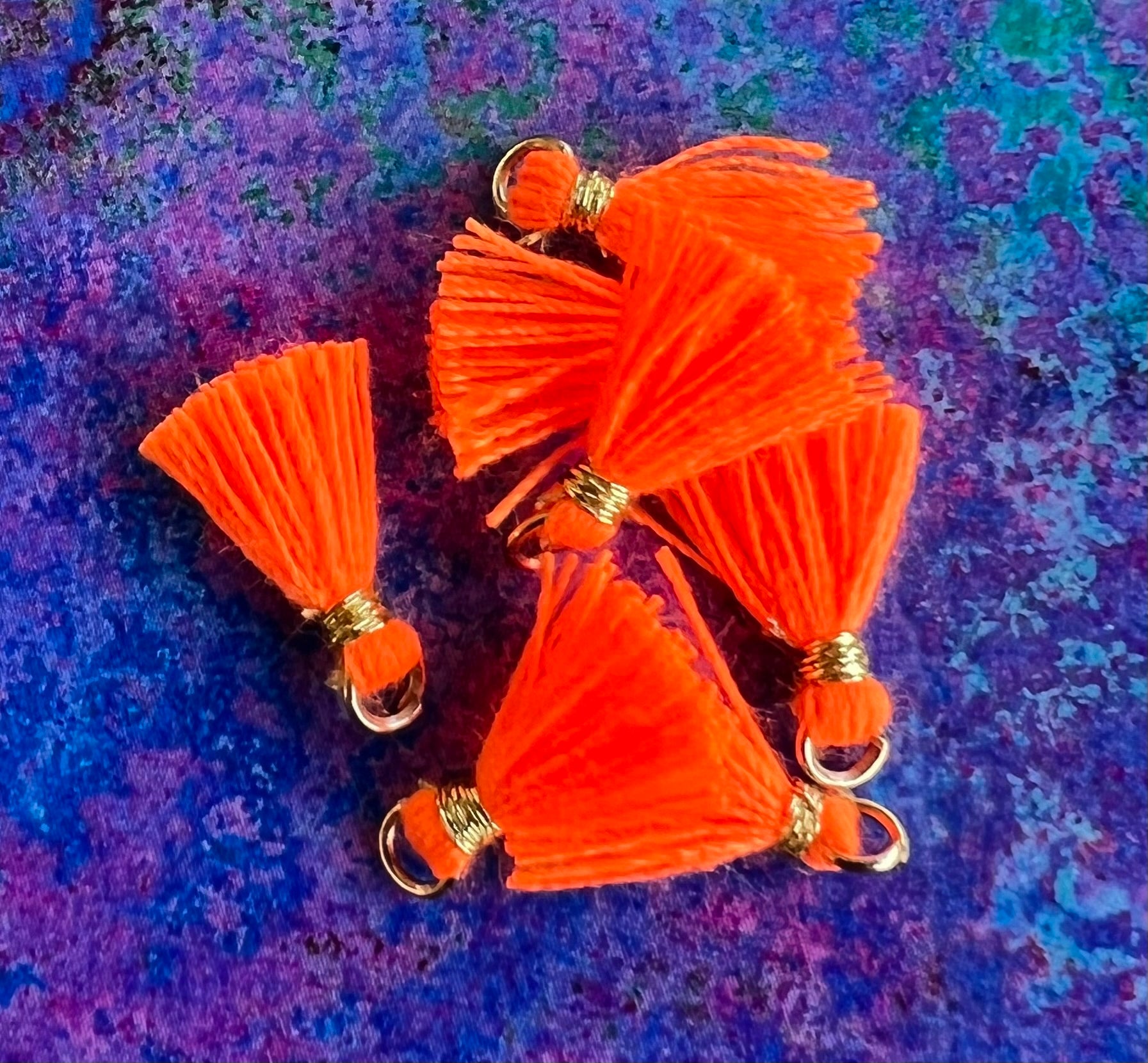 Mini pompon Orange fluo (1 pce)