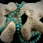 Ronde 3 - Howlite naturelle facettée teint turquoise (10 pces)