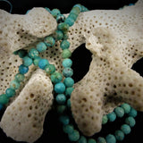 Ronde 3 - Howlite naturelle facettée teint turquoise (10 pces)