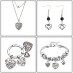 Charm's pendentifs "Cœur"16x10 mm - Argent antique (1pce)