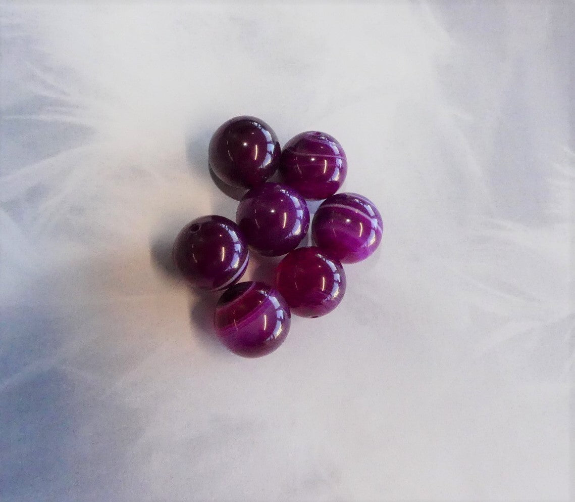 Ronde 14 - Agate rayée - Grade A (3pces)