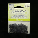 Anneau 18G / 1 cm - noir (10 pces)