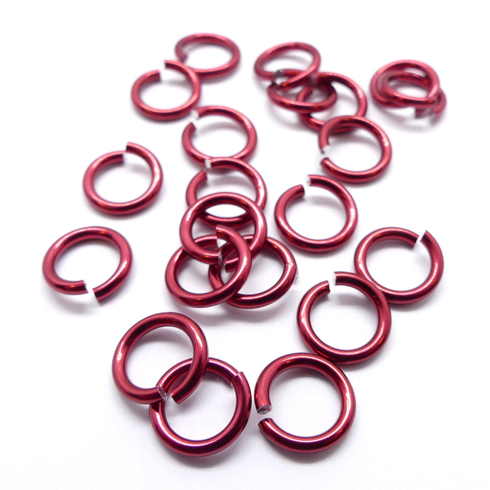 Anneau 16G / 1 cm - Rouge (20 pces)