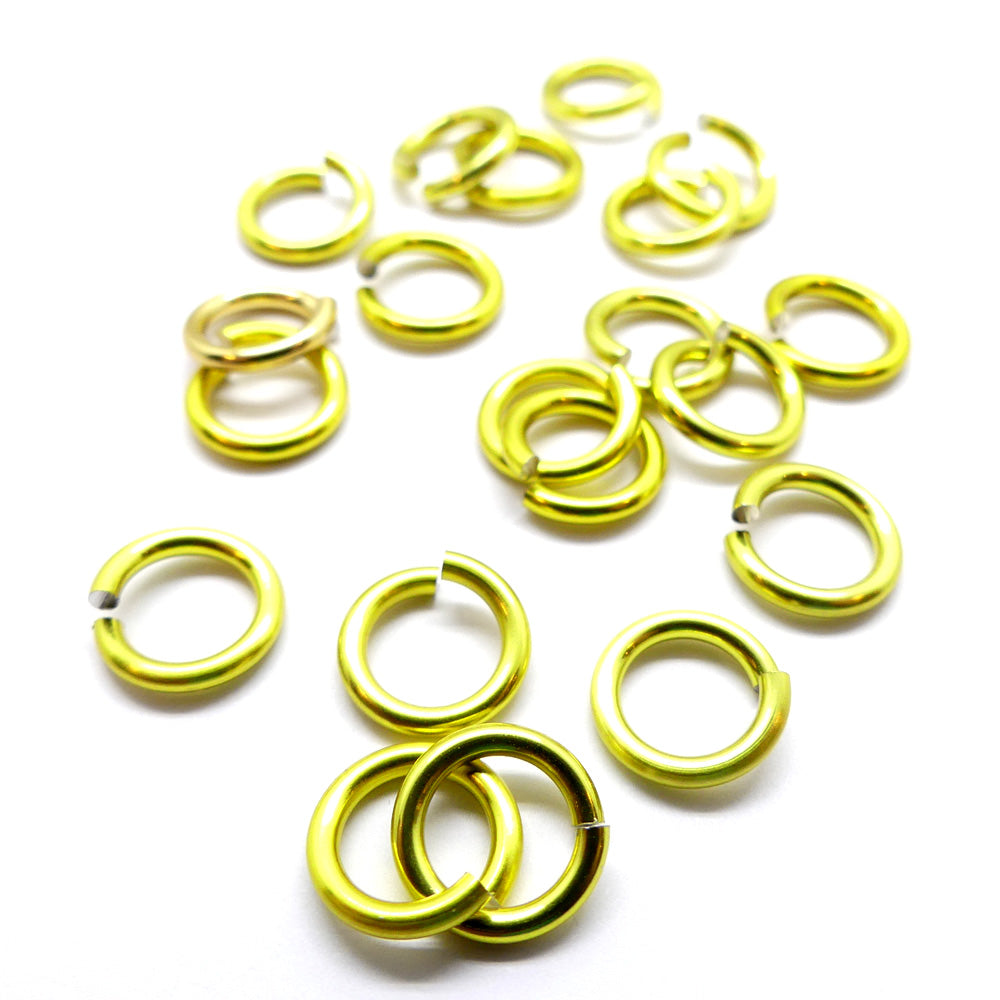 Anneau 16G / 1 cm - jaune (20 pces)