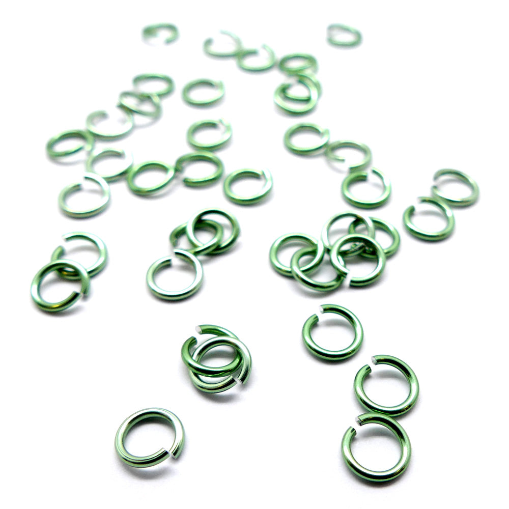 Anneau 20G / 5 mm - Vert clair (10 pces)