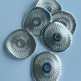 Perle plate pliée - striée (10 pces)