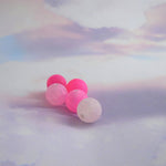 Ronde 8 - Agate de Feu givrée Fuchsia (10 pces)