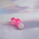 Ronde 8 - Agate de Feu givrée Fuchsia (10 pces)