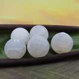 Ronde 12 - Agate naturelle craquelée blanc (5 pces)