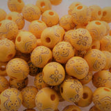 Ronde 10 - Perle en bois - Orange (10 pces)