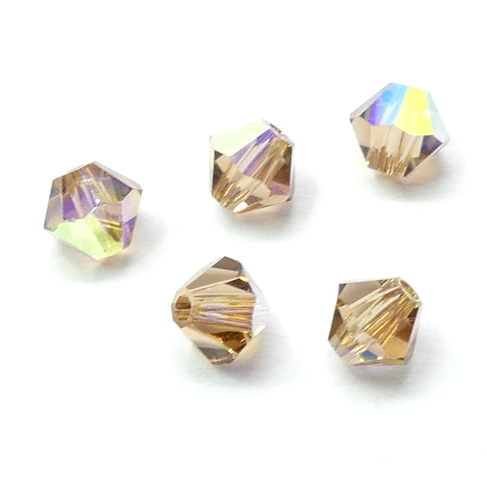 Bicone 4 - Topaze Fumée Claire AB (25 pces)