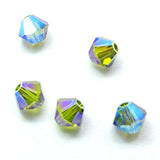 Bicone 4 - Olivine AB2x (25 pces)