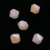 Bicone 4 - Rose Alabaster AB2x (25 pces)