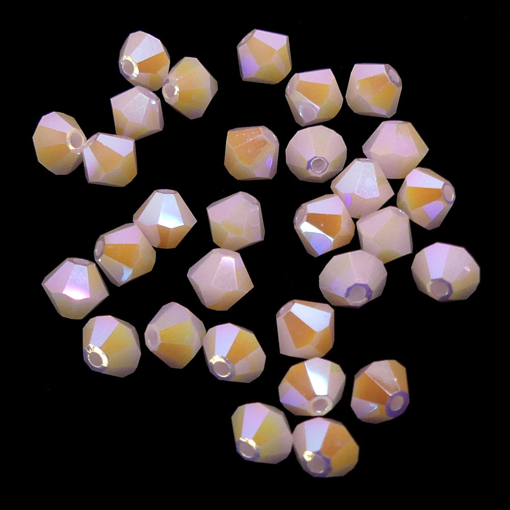 Bicone 4 - Rose Alabaster AB2x (25 pces)