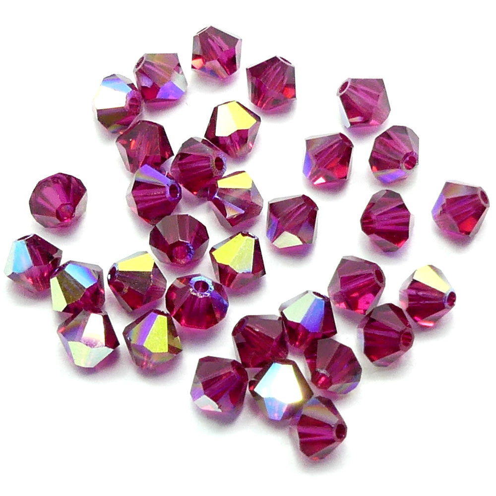 Bicone 4 - Rubis AB (25 pièces)