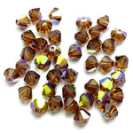 Bicone 4 - Topaze Fumée AB (25 pces)