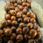 Ronde 6 - Perle en bois - Terre de Sienne (20 pces)