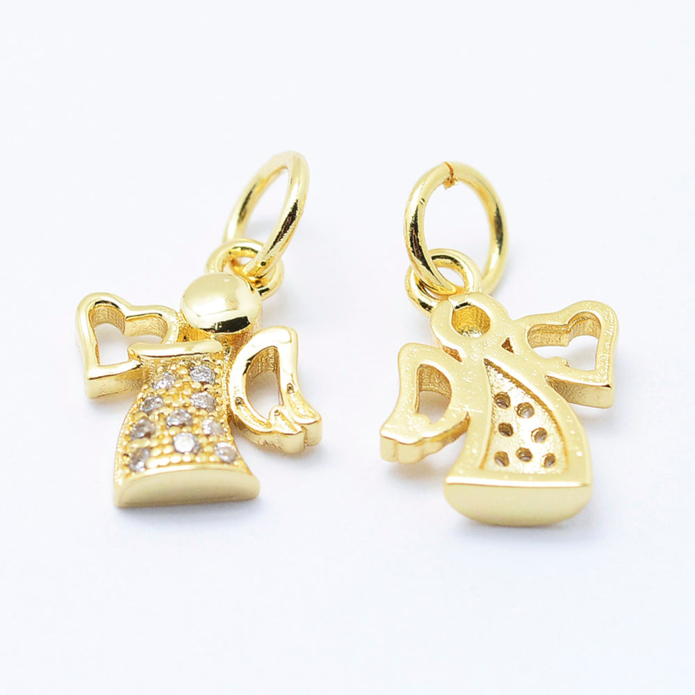 Charms - Ange doré avec zircons (1pce)