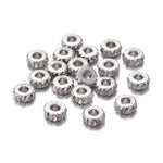 Intercalaire en laiton, plaqué longue durée, Platinium (10pces)