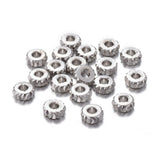 Intercalaire en laiton, plaqué longue durée, Platinium (10pces)