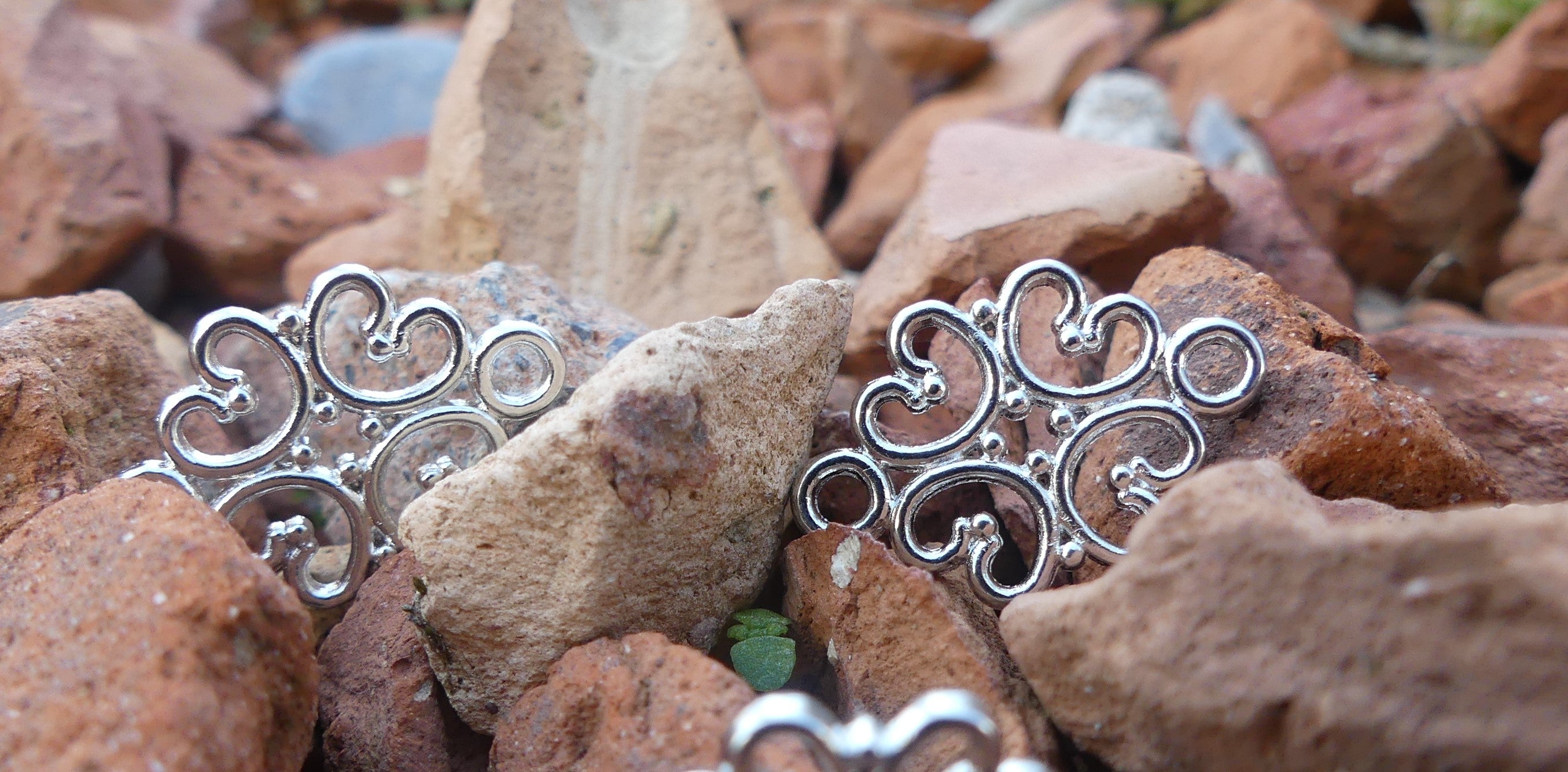 Lien / connecteur - Fleur, style tibétain (1 pce)