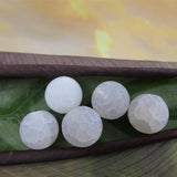 Ronde 12 - Agate naturelle craquelée blanc (5 pces)