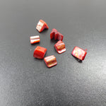 Perles de coquillages teintes orange (10 pces)