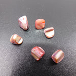 Perles de coquillages teints rose (10 pces)