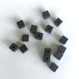 Cube en hématite sans magnétique, noir plaqué mat