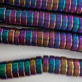 Perle Heishi - Hématite synthétique plate - Multi-couleur (10 pces)
