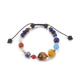 Bracelet tressé perles "Système Solaire" - Mixte (1pce) 