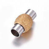 Fermoir magnétique texturé - Or & Acier inoxydable (1pce)