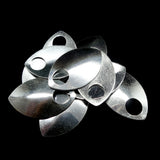 Écaille grande en aluminum 36 x 22 mm - Argenté (3 pces)