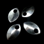 Écaille grande en aluminum 36 x 22 mm - Argenté (3 pces)
