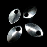 Écaille grande en aluminum 36 x 22 mm - Argenté (3 pces)
