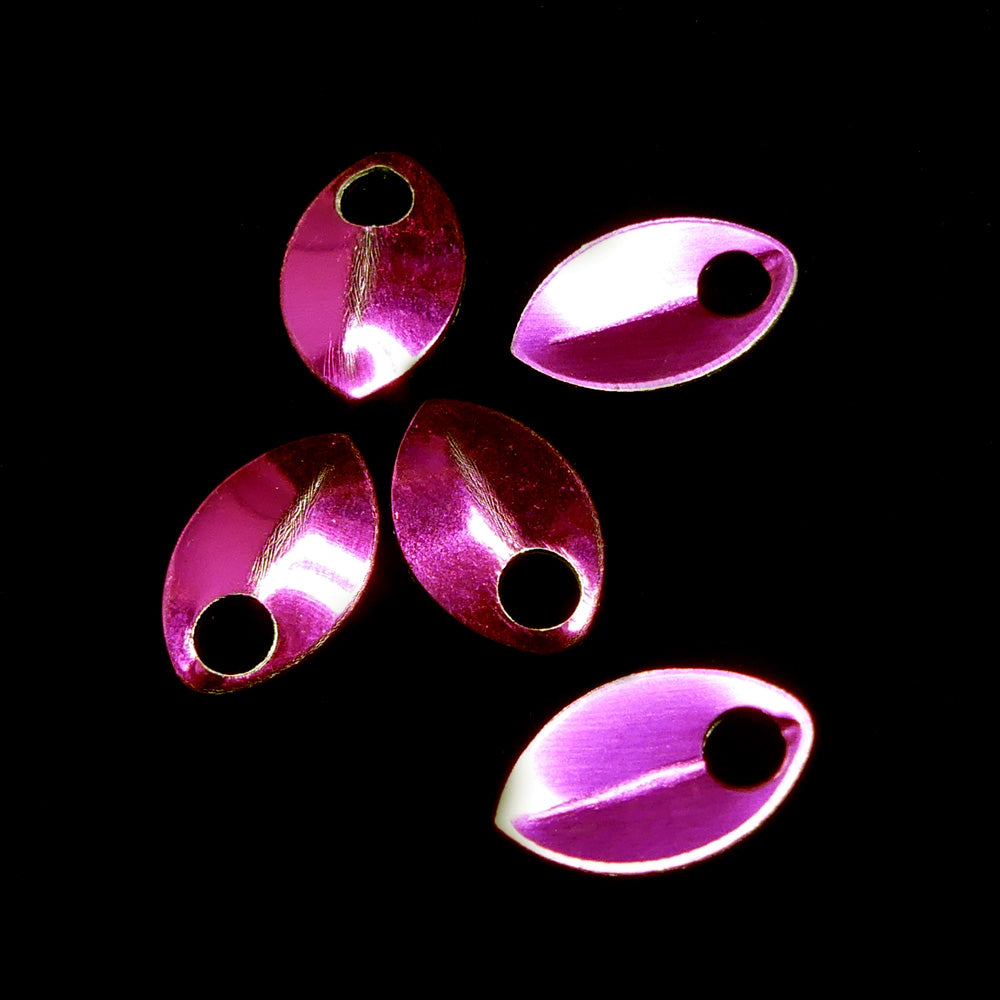 Écaille petite en aluminum 12 x 7.5 mm - Rose (5 pces)