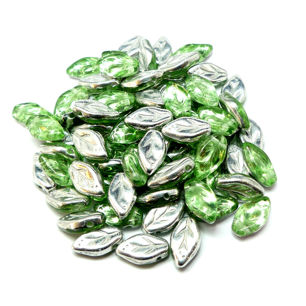 Feuille de verre - Vert Peridot (20 pces)
