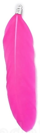 Pendentif en plumes d'oie rose (1 pce)
