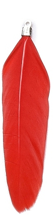 Pendentif en plumes d'oie rouge (1 pce)