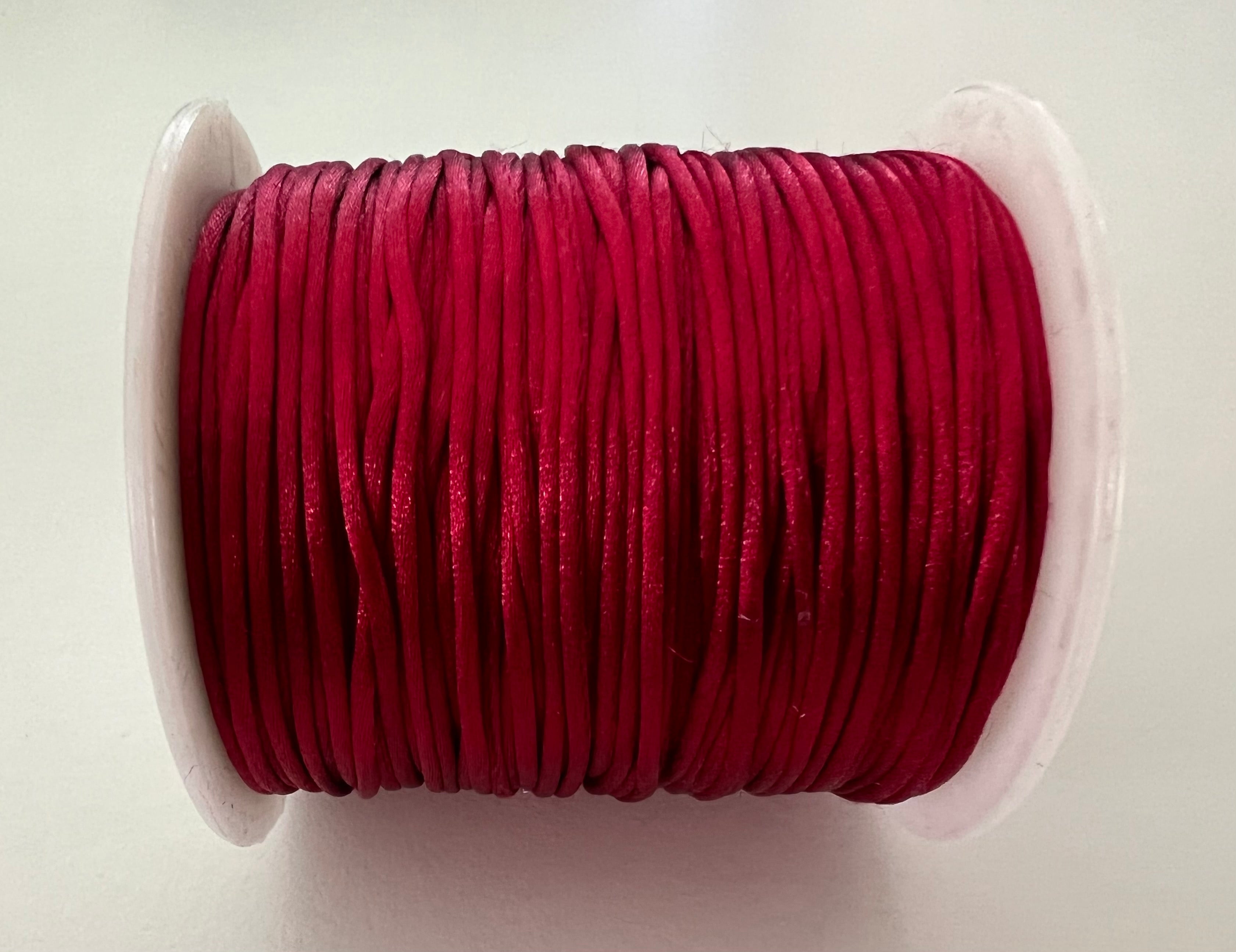 Cordon de Nylon - Framboise 1 mm (1mètre)