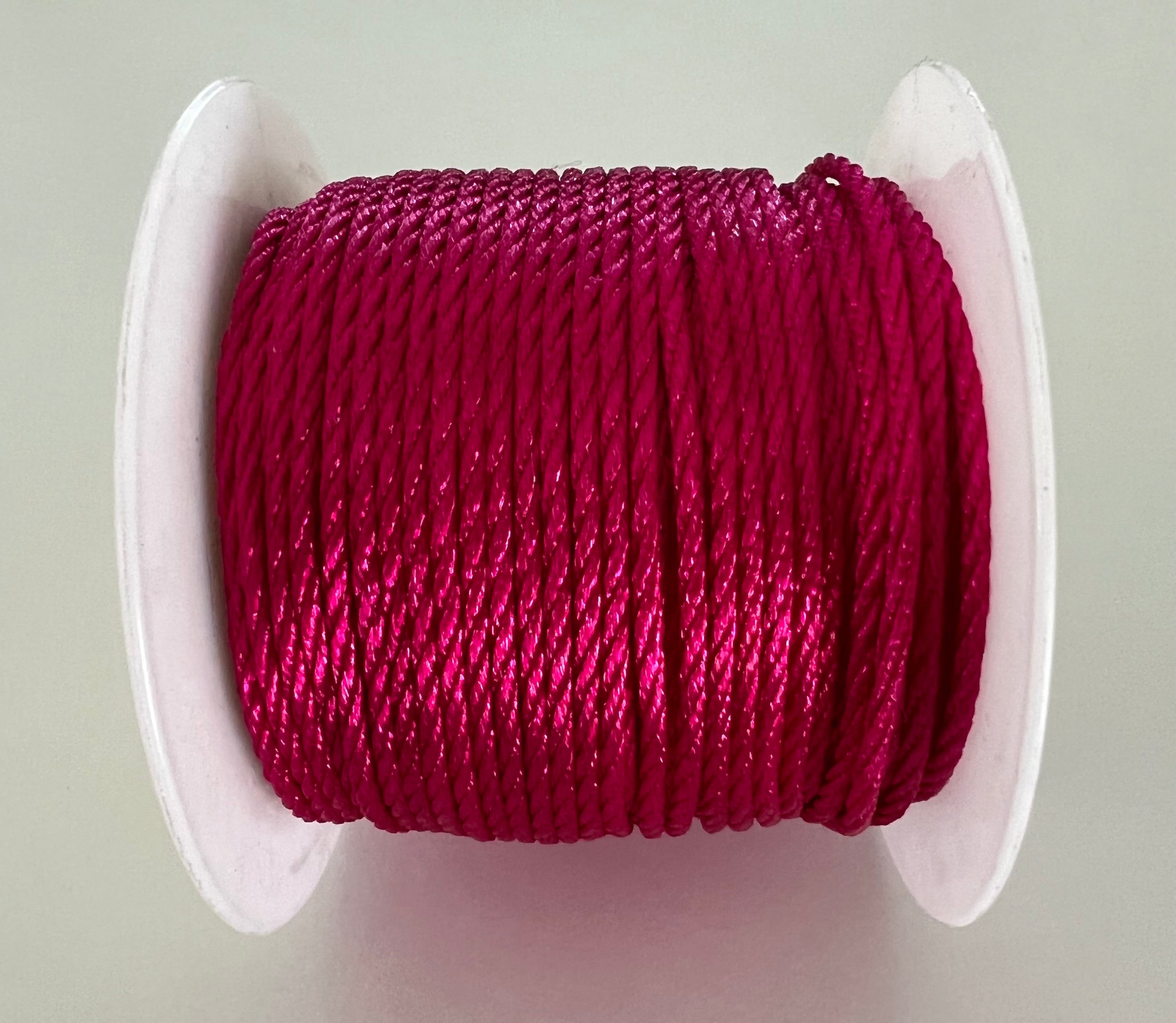 Cordon de Nylon - Fuschia satiné (au mètre)