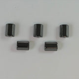 Perle hexagonale facettée en hématite - (5 pces)