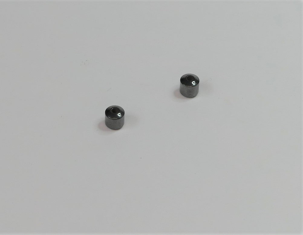 Perle en hématite cylindre - (5 pces)