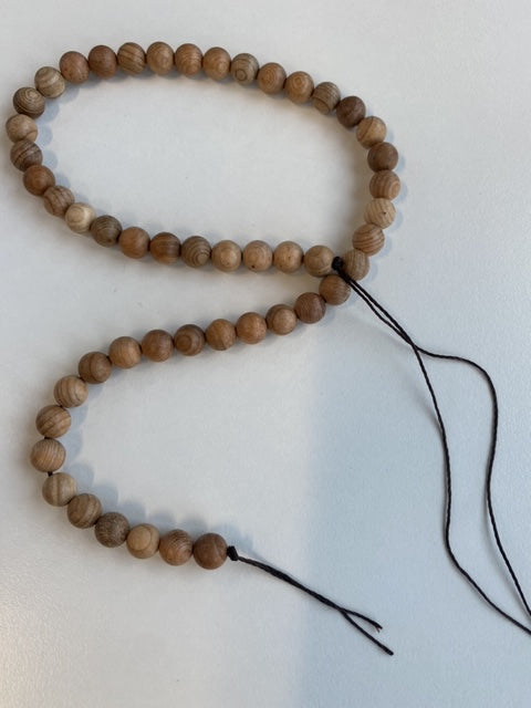 Ronde 8 - Perles en bois naturel clair (10 pces)