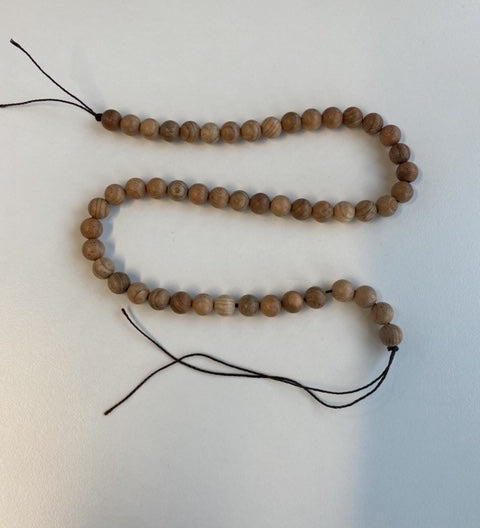 Ronde 8 - Perles en bois naturel clair (10 pces)