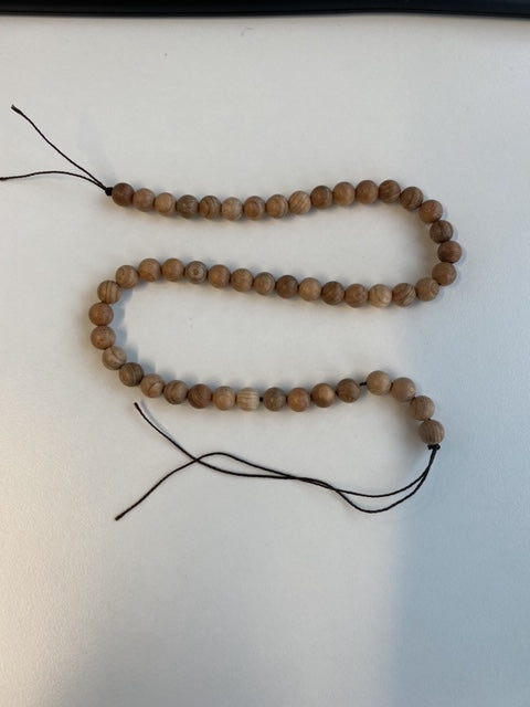 Ronde 8 - Perles en bois naturel clair (10 pces)