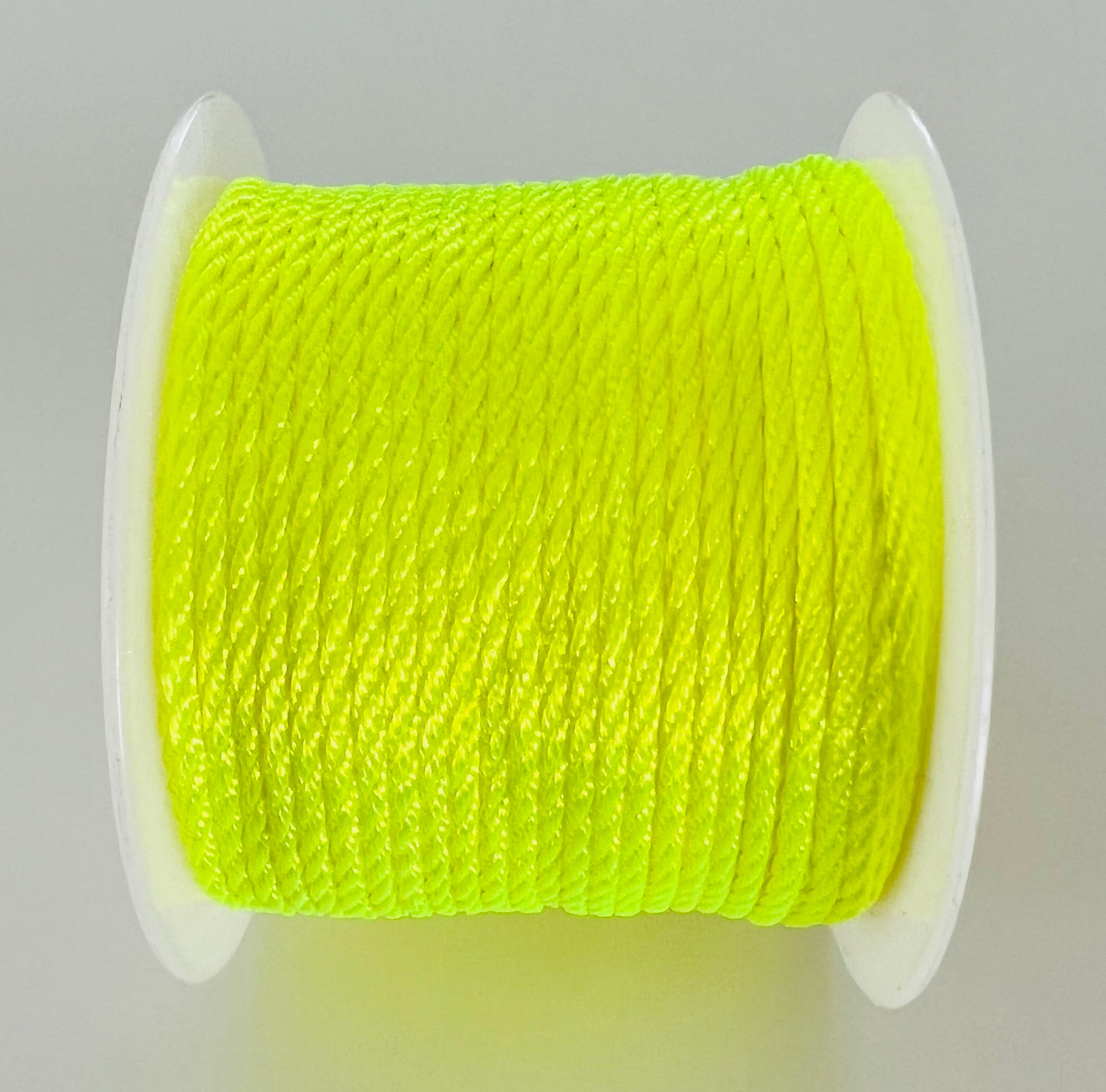 Cordon de Nylon - Jaune Fluo 2 mm (au mètre)