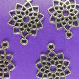 Connecteurs en alliage de style tibétain, fleur (1 pce)