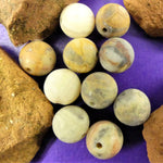 Ronde 8 - Agate folle naturelle mat (10 pces) 